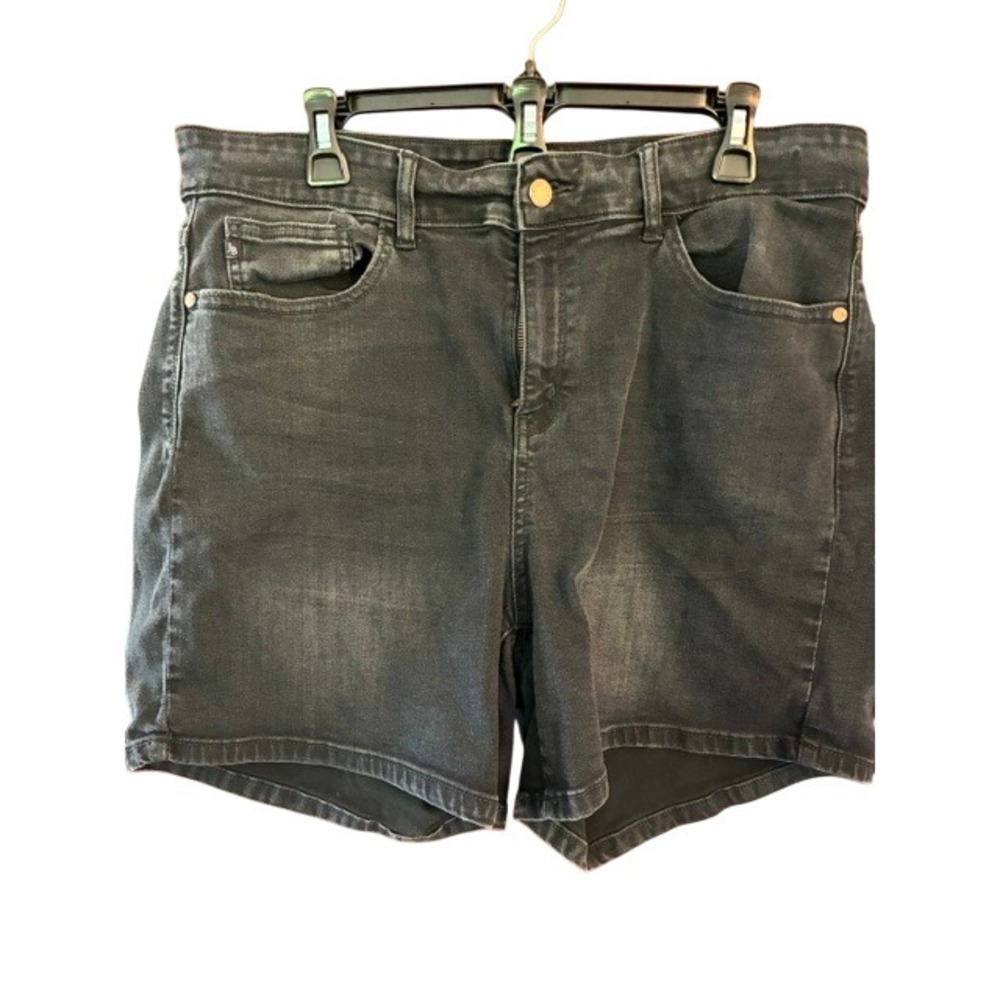 Judy Blue Denim Shorts Womens 3XL Black Excellent JB15003BK-PL Stretch Jean - Picture 2 of 8